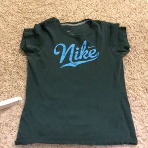 Green nike shirt